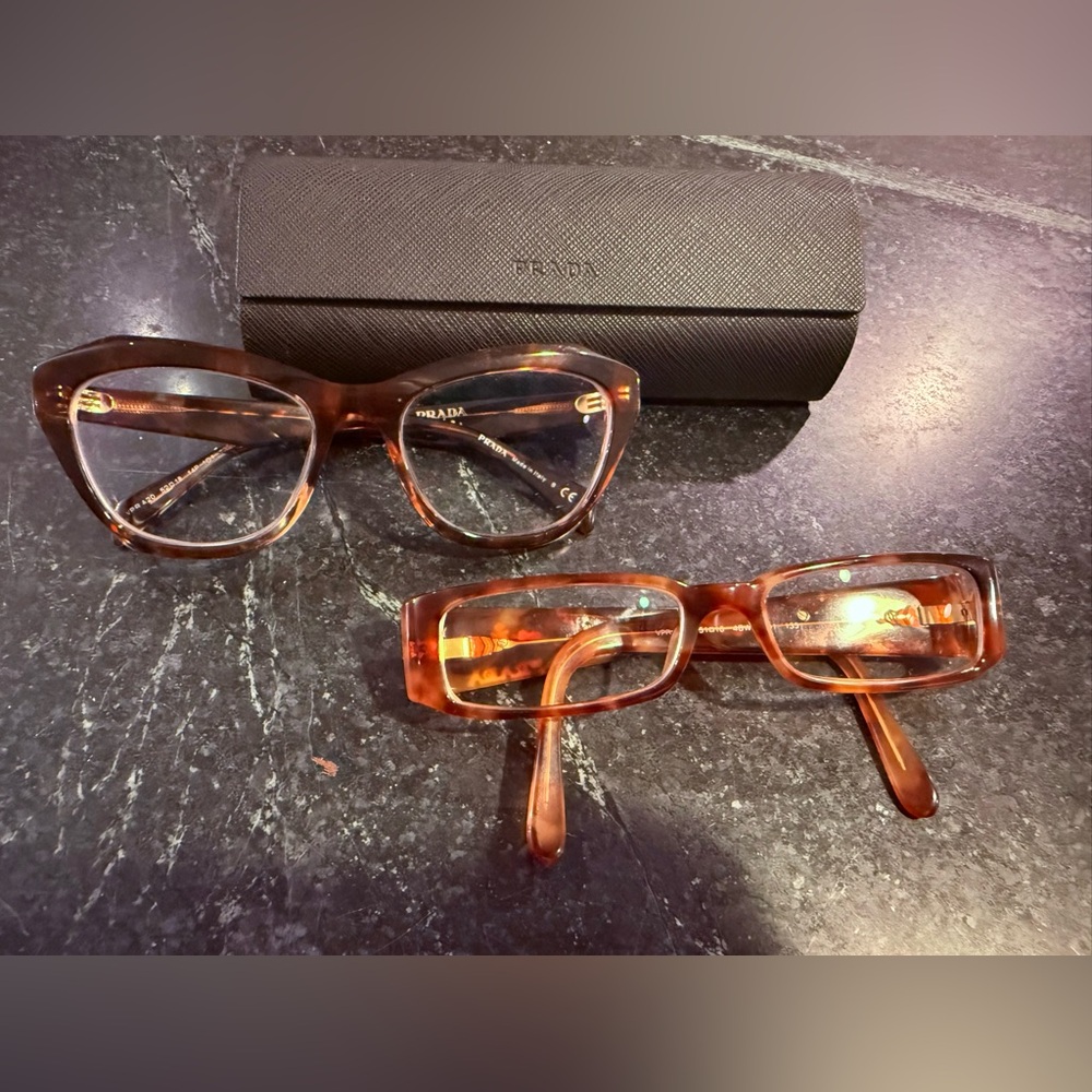 Prada Tortoise Shell Glasses Frames Duo - image 1